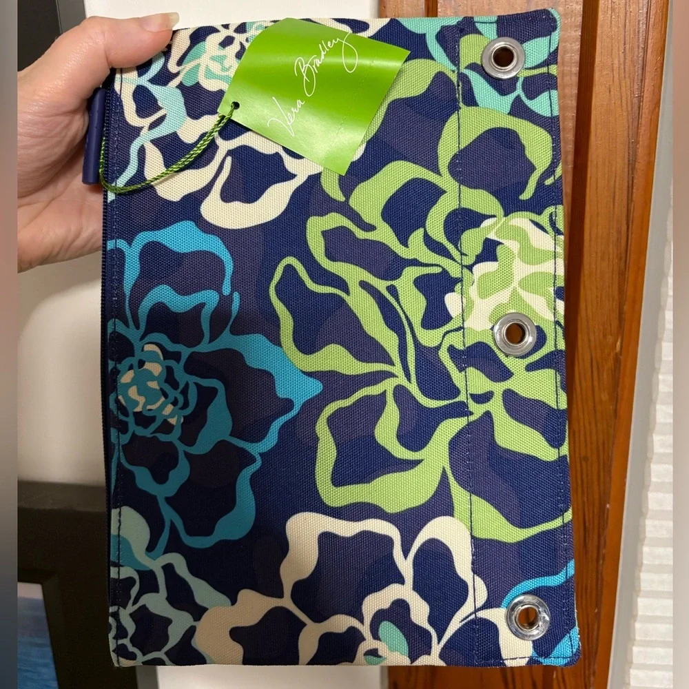 Vera Bradley floral pencil pouch for 3 ring binder nwt